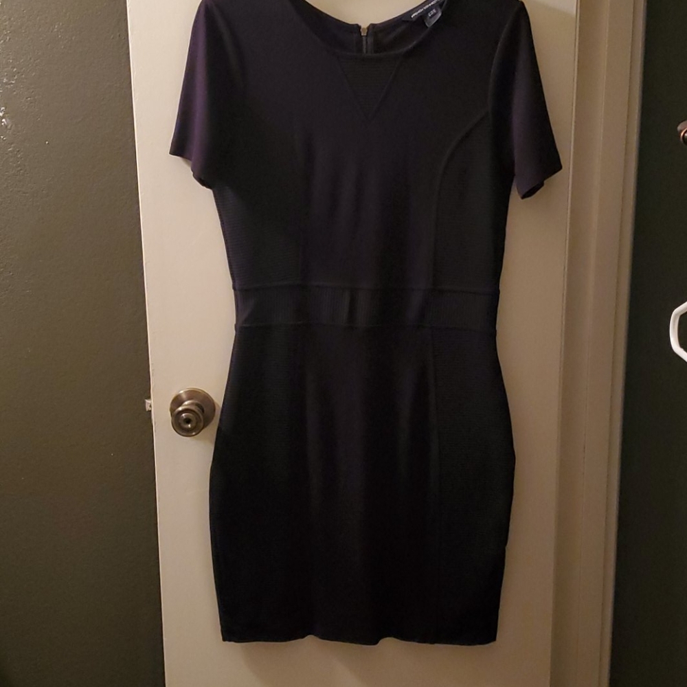 French Connection Sz 12 Black Short Sleeve Dres